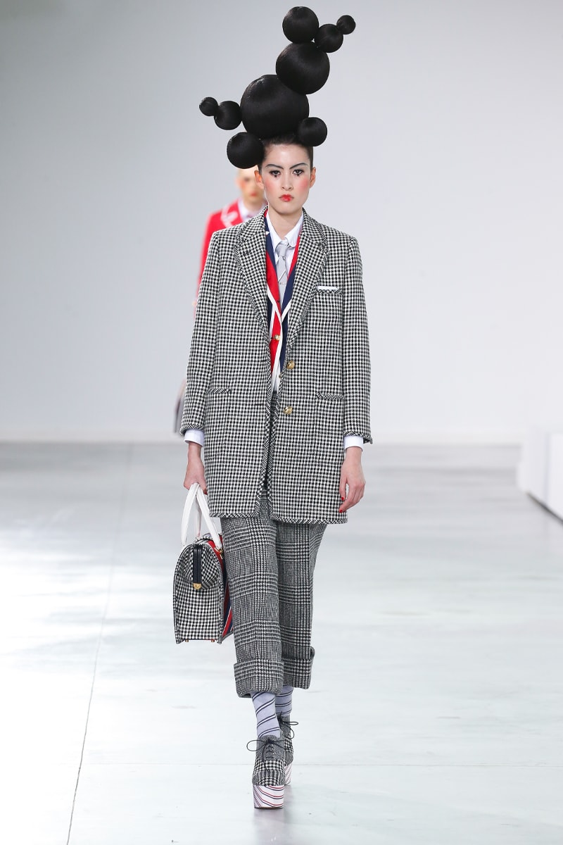 Thom Browne Brings the Drama to Classic Tailoring for Fall 2022 nyc new york city pleated skirts blazers toys chairbear adult toy shop teddybears 