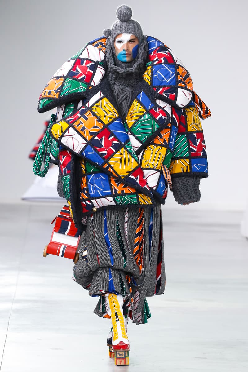 Thom Browne Brings the Drama to Classic Tailoring for Fall 2022 nyc new york city pleated skirts blazers toys chairbear adult toy shop teddybears 