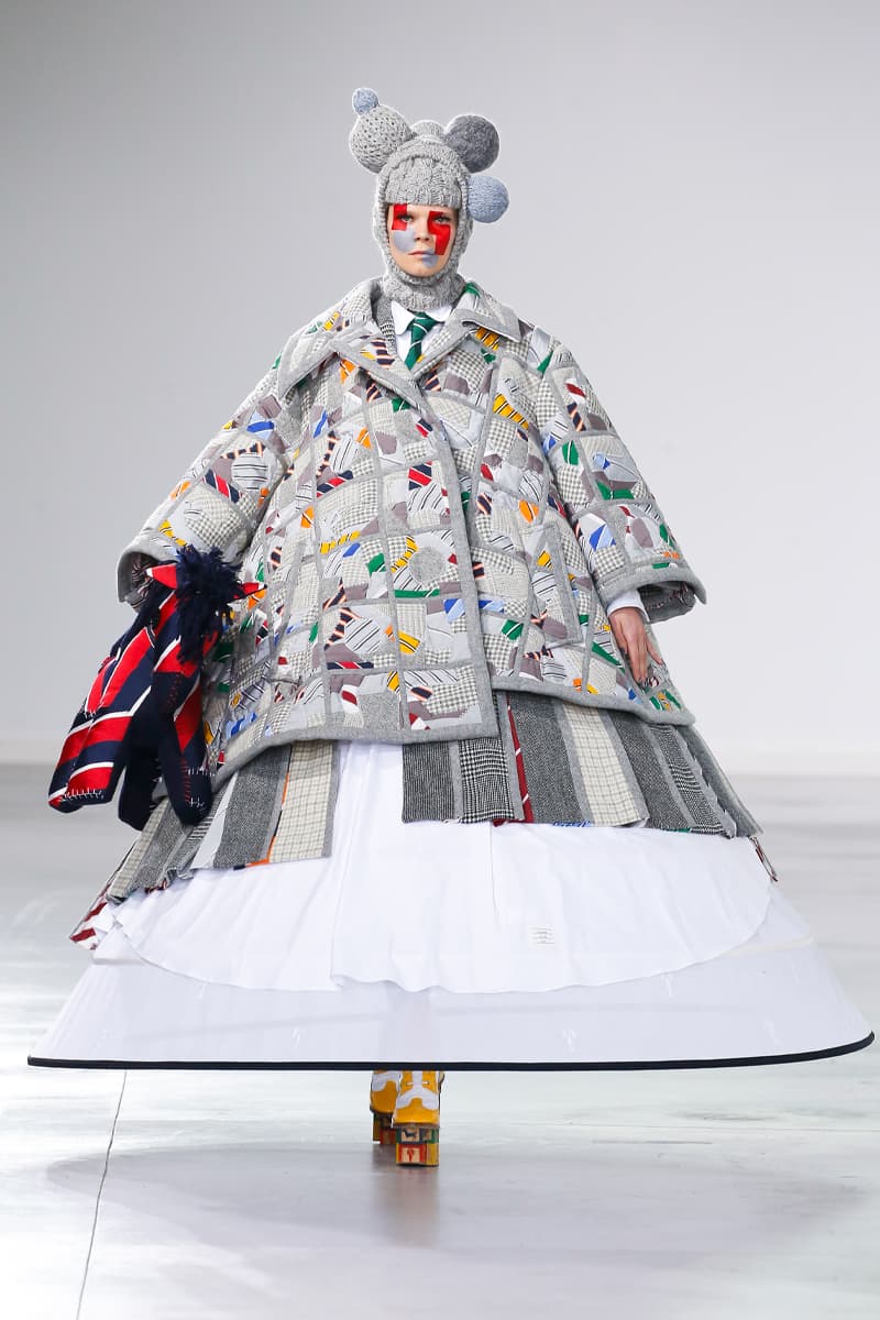 Thom Browne Brings the Drama to Classic Tailoring for Fall 2022 nyc new york city pleated skirts blazers toys chairbear adult toy shop teddybears 