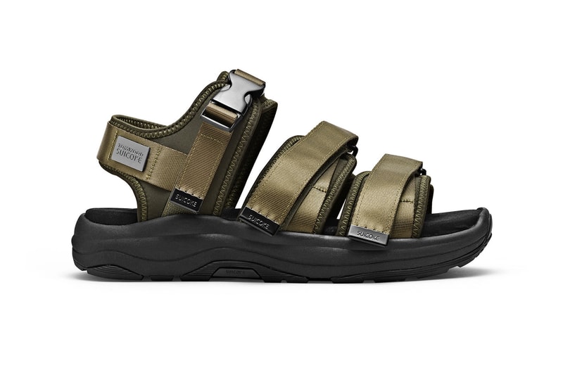 Suicoke Tom Wood Mako S GGA Vega green yellow black olive strap sandals mules leather nylon rubber gunmetal release info date price