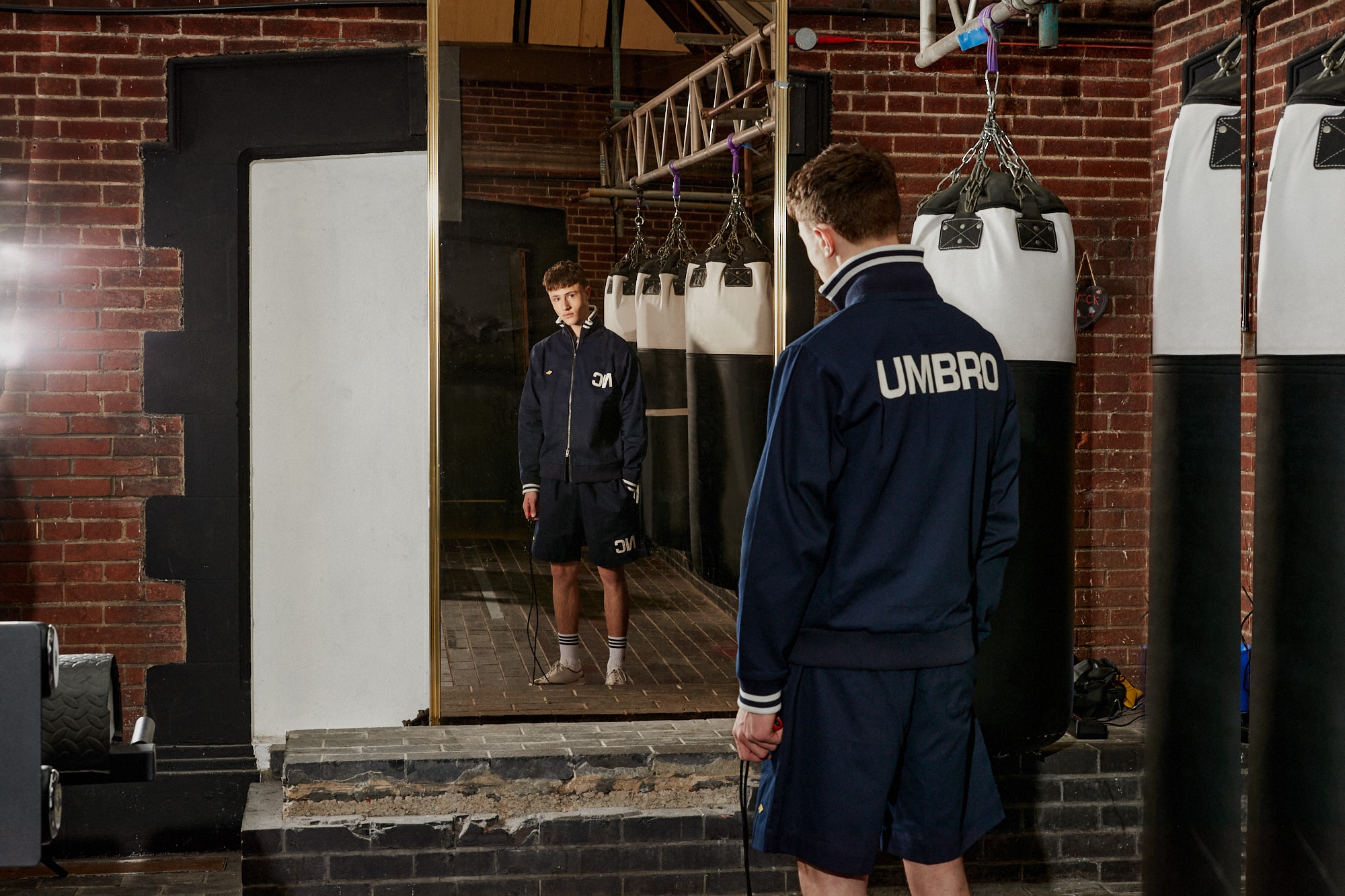 Umbro Nigel Cabourn army gym design training gear military UMBRO british track suits drill top shorts pants release info date