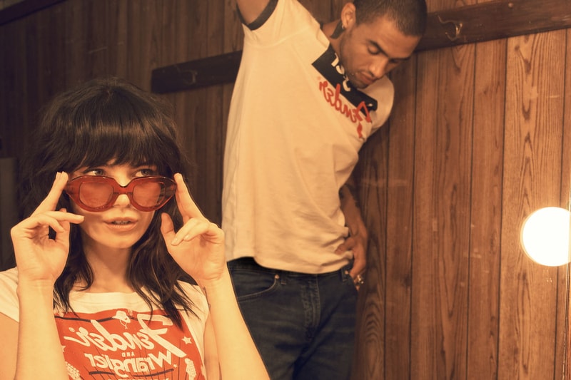 Wrangler Fender collab collection guitar denim graphic t shirt jacket release info date price 