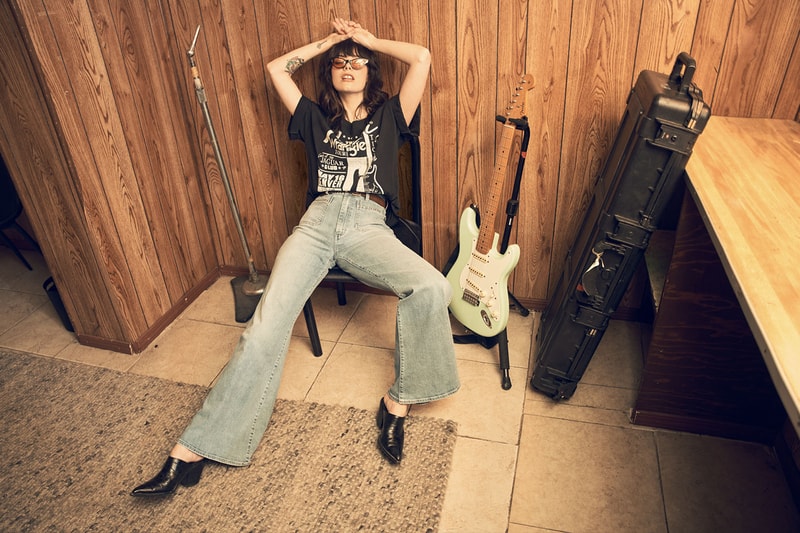 Wrangler Fender collab collection guitar denim graphic t shirt jacket release info date price 
