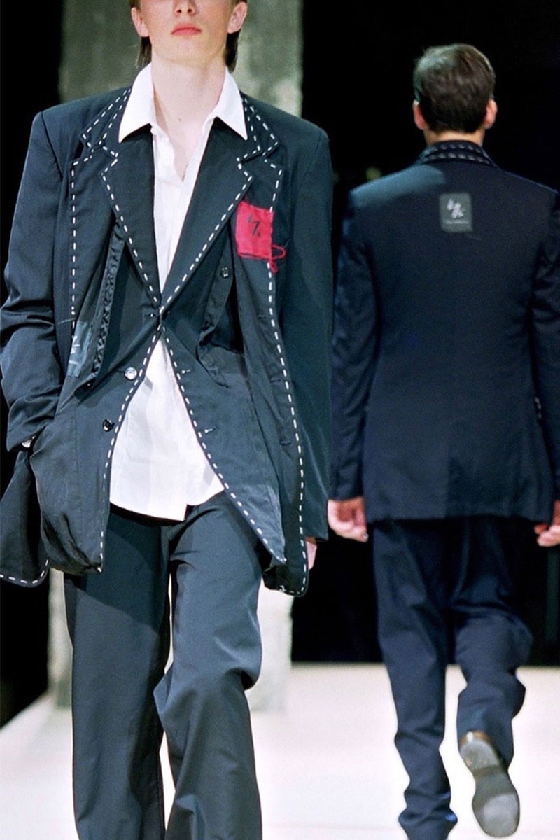 yohji yamamoto ys 1982 50 year anniversary collection jackets gabardine double button workwear shirts suspenders contrast stitch release info date price