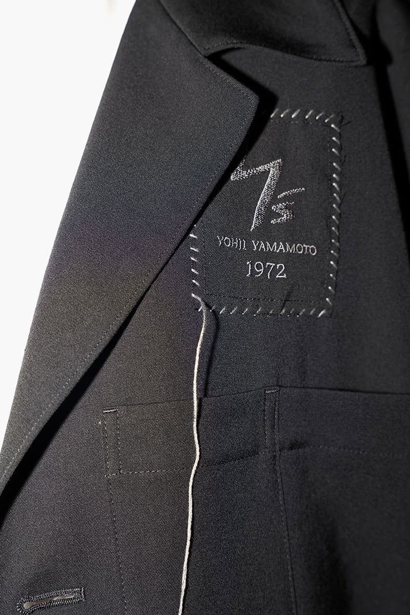 yohji yamamoto ys 1982 50 year anniversary collection jackets gabardine double button workwear shirts suspenders contrast stitch release info date price