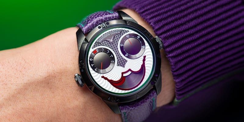 Hot Sale Comics Joker Colorful Bracelet Watch Clown Dial Auto-date Mens  Quartz Wristwatch