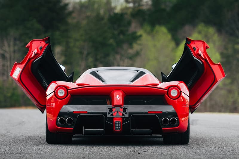 Ferrari LaFerrari Aperta 2017 Low Milage Bring a Trailer Auction $5 Million USD For Sale Rosso Corsa Convertible Carbon Fiber Rare Italian Hybrid Hypercar