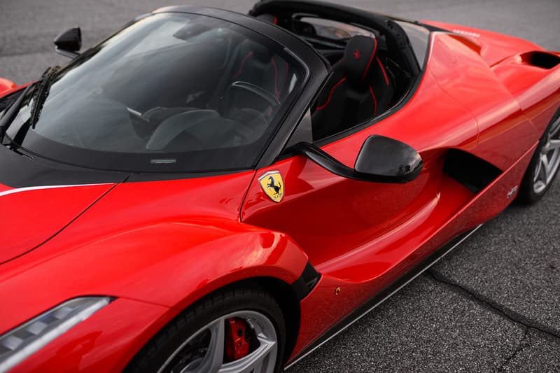 Ferrari LaFerrari Aperta 2017 Low Milage Bring a Trailer Auction $5 Million USD For Sale Rosso Corsa Convertible Carbon Fiber Rare Italian Hybrid Hypercar