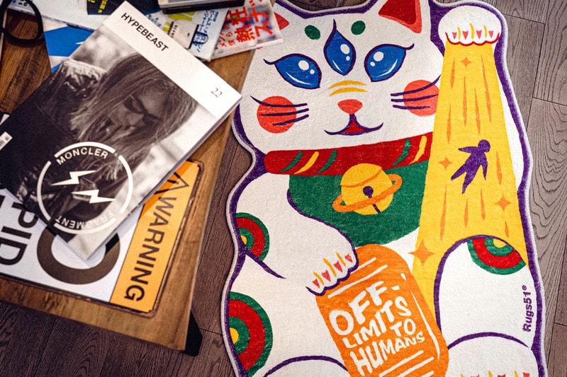 Rugs51 Pop-Inspired My World Collection Designer Rugs Street Style maneki-neko alien dragon Custom-Designed
