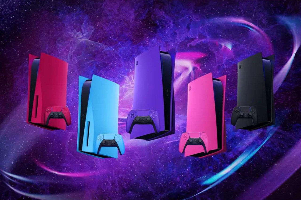 Sony PlayStation 5 Controllers Console Covers Galaxy Colors Nova Pink Starlight Blue Galactic Purple Instructions Pre-order Announcement