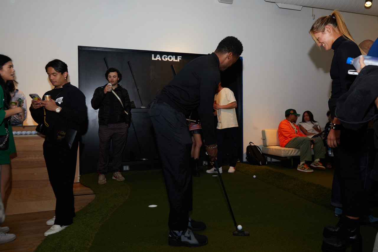 HYPEGOLF Pop-Up Store Clubhouse Opening Launch Party SoHo NYC Jack Fardell Gary Adelman Jeff Staple Tiger Hood Tequila Herradura Spirits Cocktails Golf Simulator Five Iron Golf Trackman LA Golf Gary Adelman Jack Fardell Ray Mate Extraordinary People Miniature Putting Greens Golf Apparel Activations Discussion Panels Live DJ Sets Speeches Clothing Accessories  