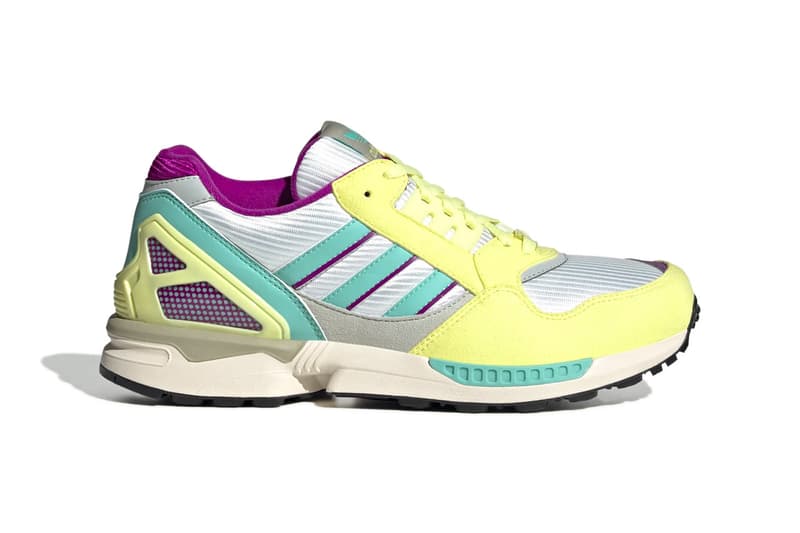 adidas Originals ZX 8000 "Germany" ZX 9000 "Citrus" Bright Yellow / Core Black / Red Pulse Yellow / Ash Silver / Acid Mint GY4682 GY4680 Release Information