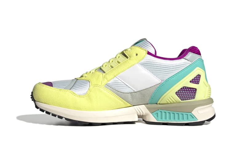 adidas Originals ZX 8000 "Germany" ZX 9000 "Citrus" Bright Yellow / Core Black / Red Pulse Yellow / Ash Silver / Acid Mint GY4682 GY4680 Release Information