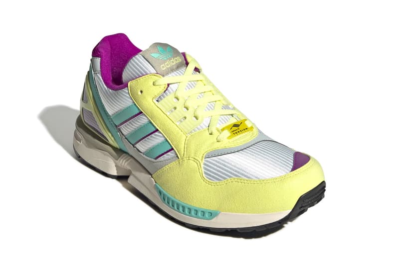 adidas Originals ZX 8000 "Germany" ZX 9000 "Citrus" Bright Yellow / Core Black / Red Pulse Yellow / Ash Silver / Acid Mint GY4682 GY4680 Release Information