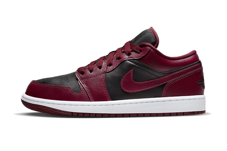 Air Jordan 1 Low Appears With Maroon and Black Color-Blocking