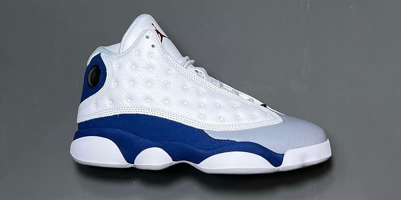 grey and blue jordan 13