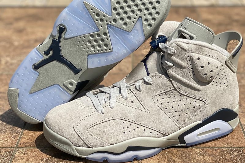 white and gray jordan 6