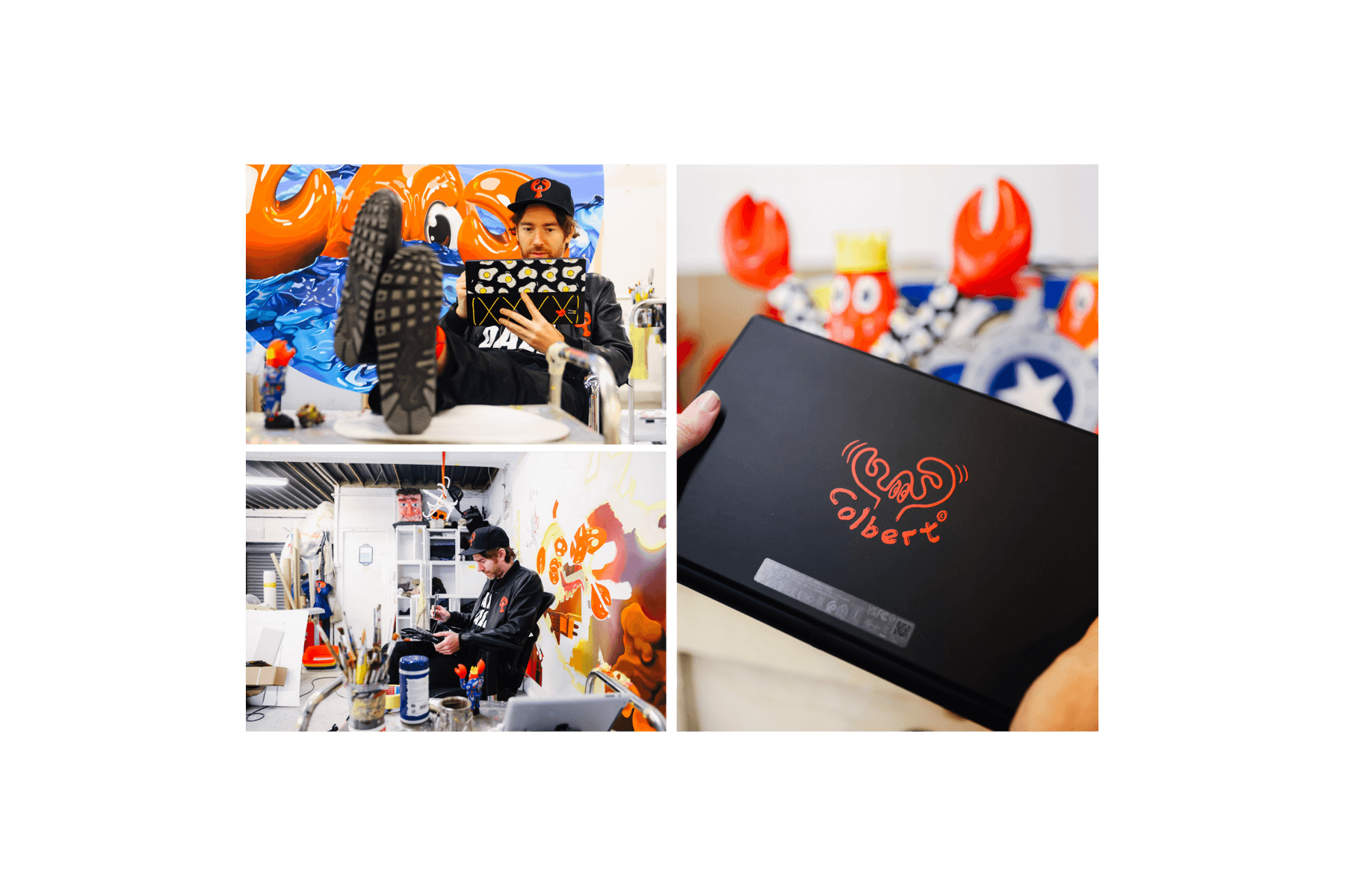 Philip Colbert ASUS Vivobook 13 Slate OLED Philip Colbert Edition Pop Art Lobster Land Lobsteropolis Lobsterstars Web3 Robot Pioneering Digital FootprintGlobal Connectivity London Whitestone Gallery Hong KongMetaverse Digital Augmented Reality Paintings Sculptures World-Building NFTs Laptop Tablet Sketch Computer-Generated Surrealist Art Digital Sketchbook Emerging Technology Experience Digital Token