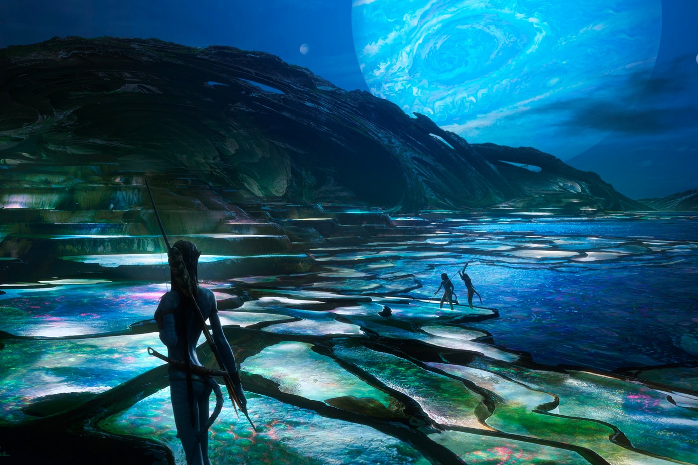 The First look Avatar The Way of Water Film Stills 2 release info date pandora na vi neytiri jake james cameron