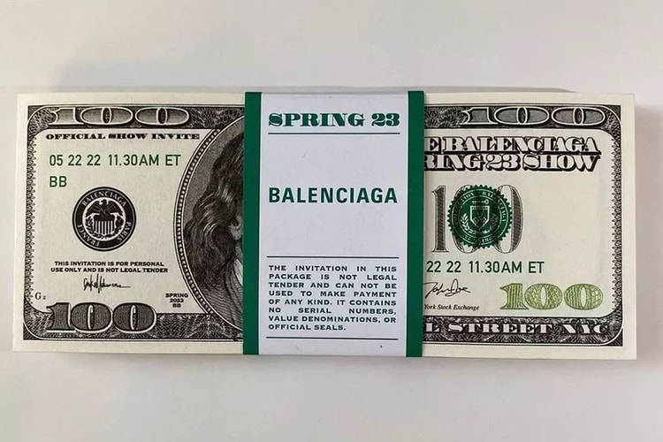 Balenciaga Invites Guests to Its Spring 2023 Show With a Stack of Faux Cash