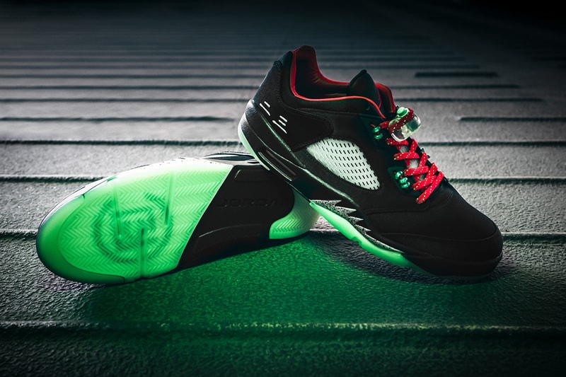 CLOT Air Jordan 5 Low Jade Closer Look Release Info DM4640-036 Date Buy Price Black Classic Jade Fire Red Metallic Silver