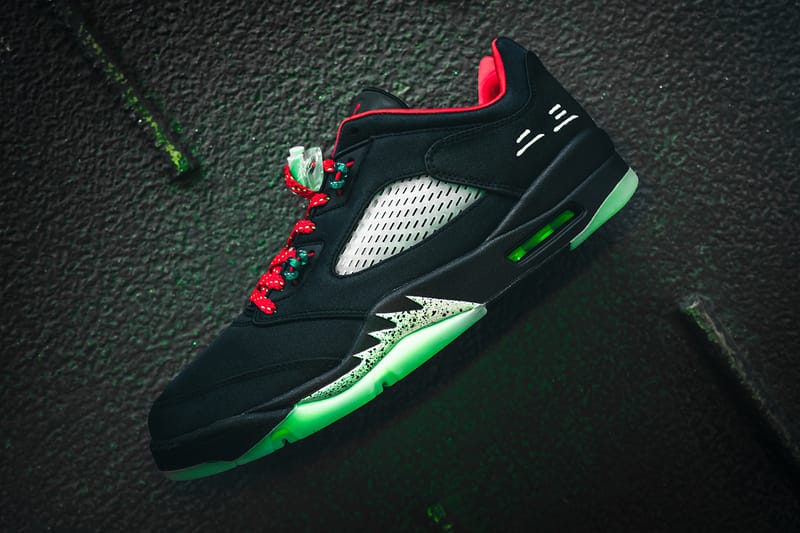 Nike Air Jordan 5 Clot. Nike Air Jordan 5 x Clot. Clot x Air Jordan 5 Jade. Clot x Jordan Air Jordan 5 Retro Low SP "Jade".