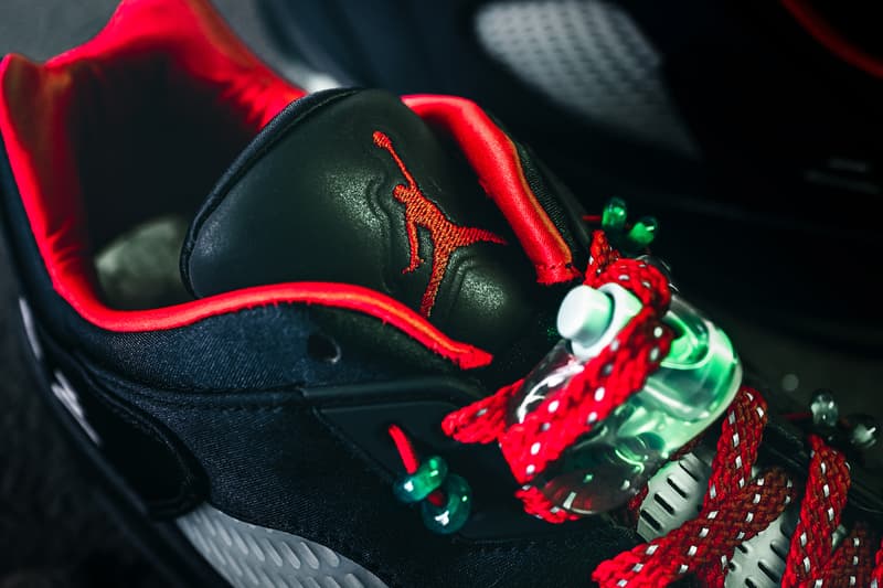 CLOT Air Jordan 5 Low Jade Closer Look Release Info DM4640-036 Date Buy Price Black Classic Jade Fire Red Metallic Silver