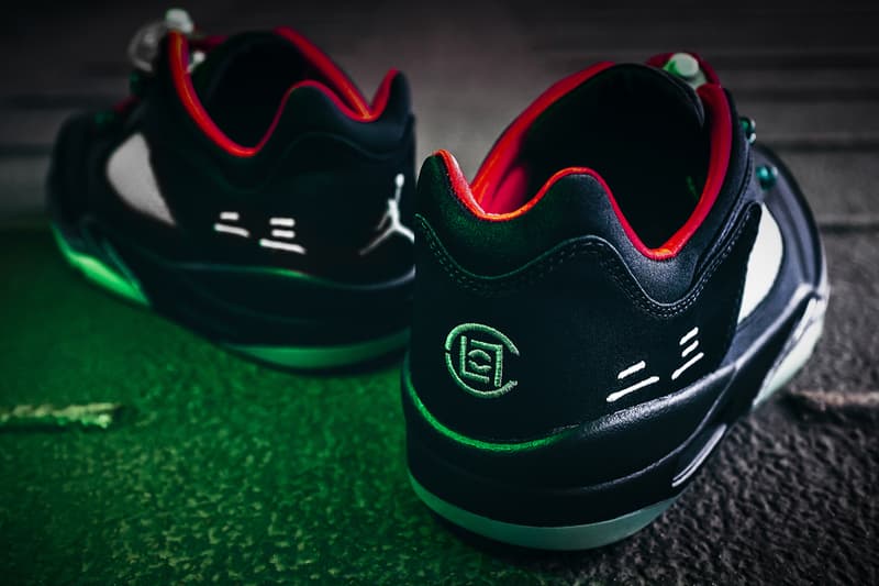 CLOT Air Jordan 5 Low Jade Closer Look Release Info DM4640-036 Date Buy Price Black Classic Jade Fire Red Metallic Silver