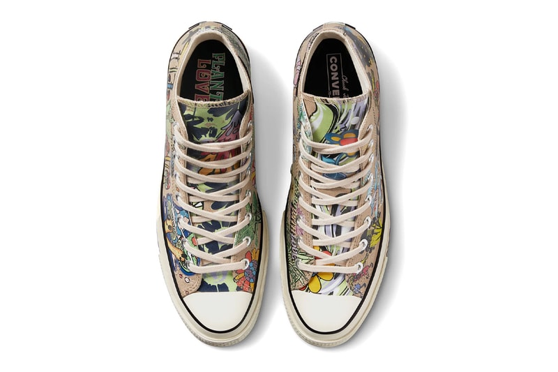 Converse Chuck 70 hi plant love fun psychedelic worms plants mushrooms ants tan release info date price 