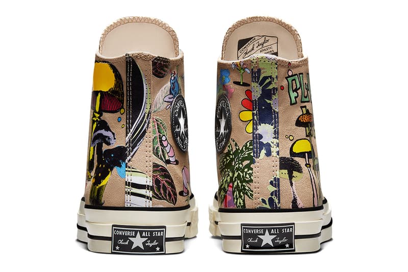 Converse Chuck 70 hi plant love fun psychedelic worms plants mushrooms ants tan release info date price 