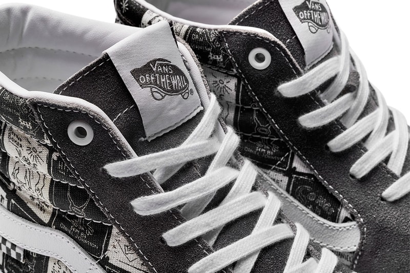 Vans Sk8 hi slip on authentic footwear collab checkerboard black white skull alien mental health awareness release info date price 