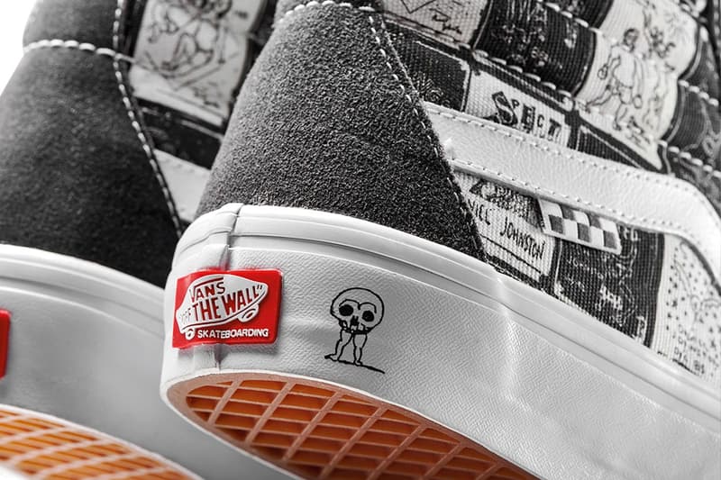Vans Sk8 hi slip on authentic footwear collab checkerboard black white skull alien mental health awareness release info date price