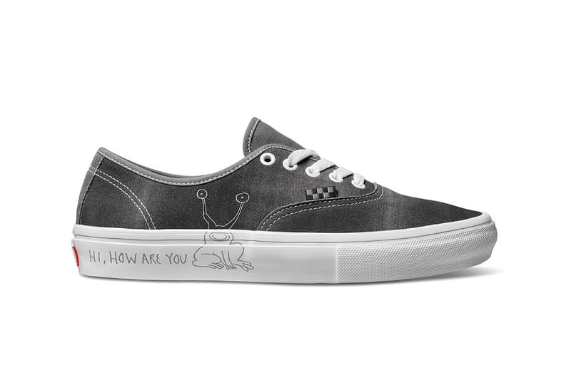 Vans Sk8 hi slip on authentic footwear collab checkerboard black white skull alien mental health awareness release info date price