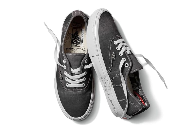 Vans Sk8 hi slip on authentic footwear collab checkerboard black white skull alien mental health awareness release info date price