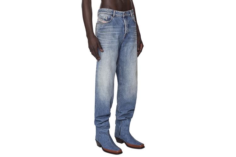Diesel's SS22 Runway Denim Offers Cowboy Realness With Jean-Boot Fusion