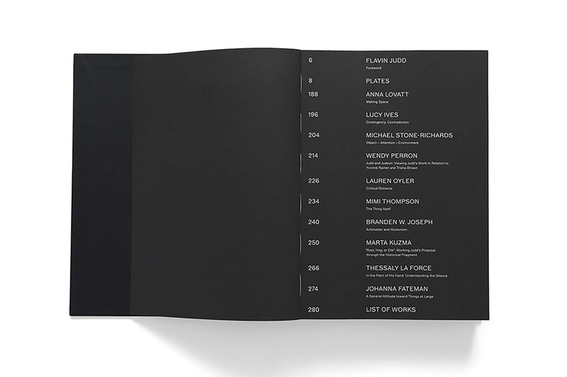 'Donald Judd: Artworks 1970-1994' David Zwirner Books