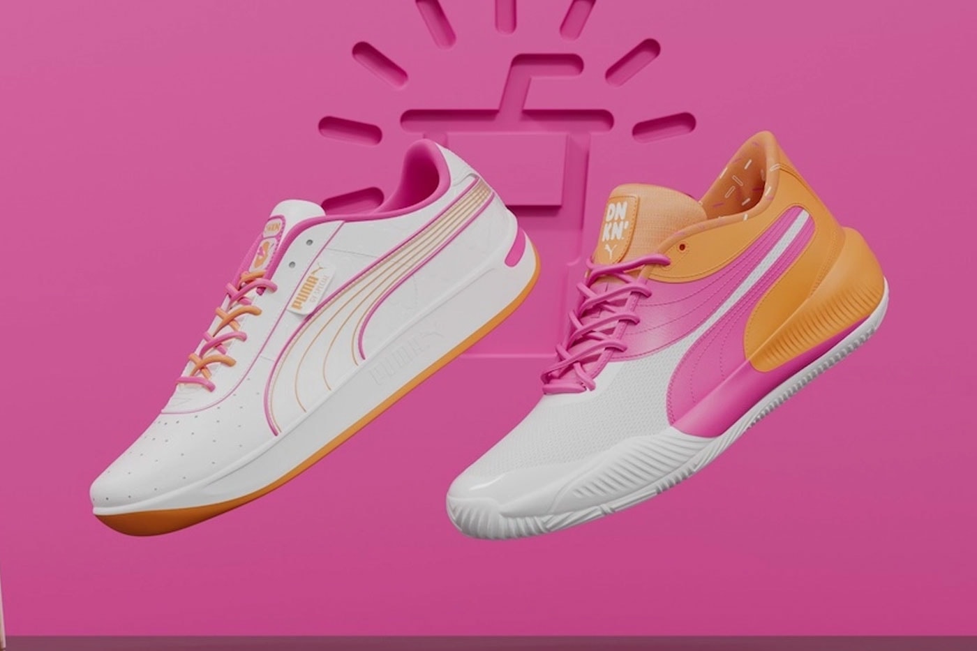 Puma Dunkin Donuts ice coffee day nyc gv special triple basketball sneaker flagship 80 90 usd release info date price 