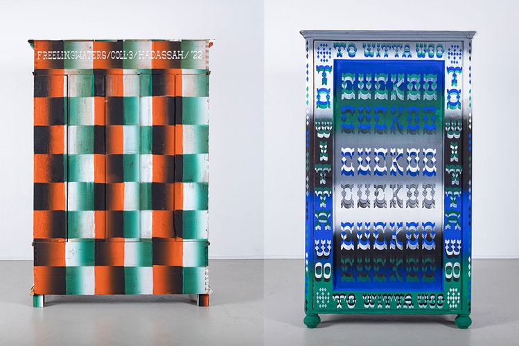 FreelingWaters Channels 1970's Psychedelia for Hand-Painted Cabinet Collection