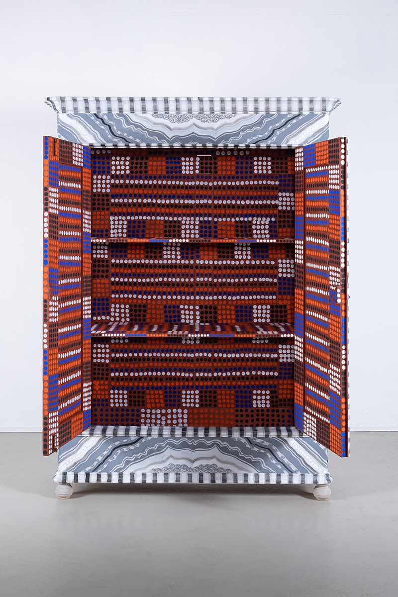 FreelingWaters Channels 70s Psychedelia for Hand-Painted Cabinet Collection