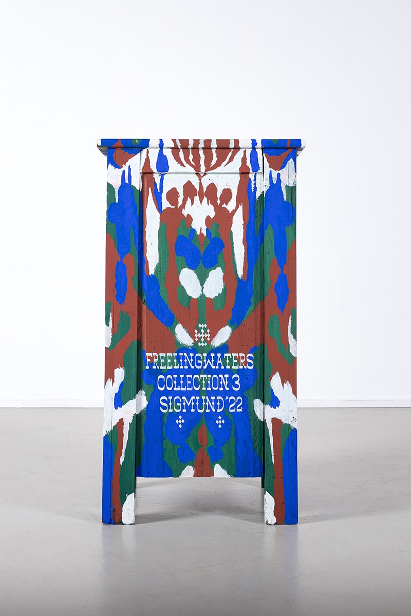 FreelingWaters Channels 70s Psychedelia for Hand-Painted Cabinet Collection