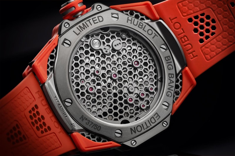 Hublot samuel ross Big Bang tourbillon 45mm info rubber sporty honeycomb titanium luxury watches 