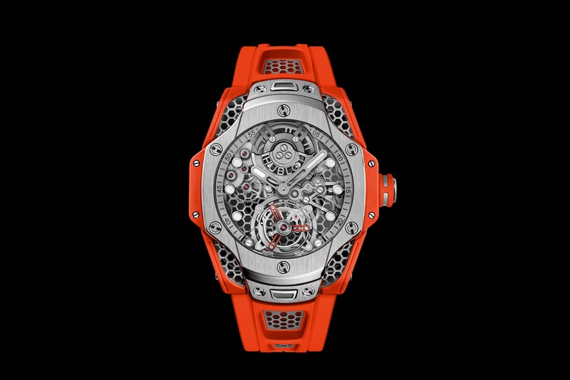 Hublot samuel ross Big Bang tourbillon 45mm info rubber sporty honeycomb titanium luxury watches 