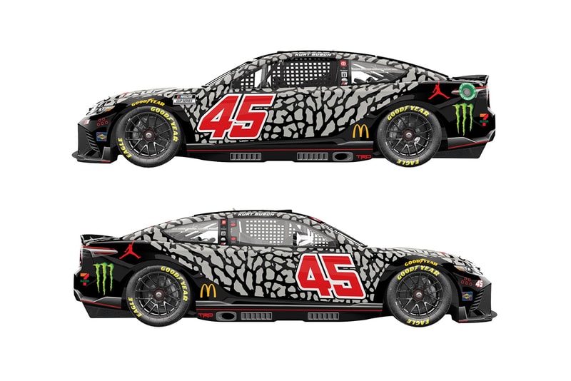 Kurt Busch air jordan 3 black cement 3 car photos info kansas speedway AdventHealth 400