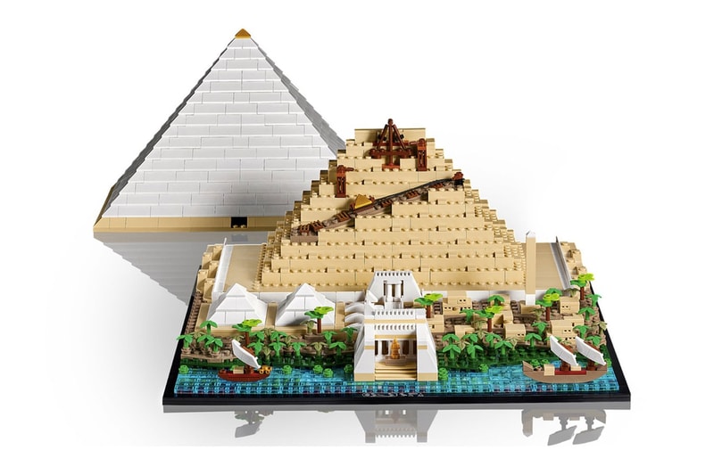 LEGO Architecture egyptian pyramid of giza 1476 blocks  seven wonders of the ancient world main tunnels chambers nile obelisk sphinx  release info date price 