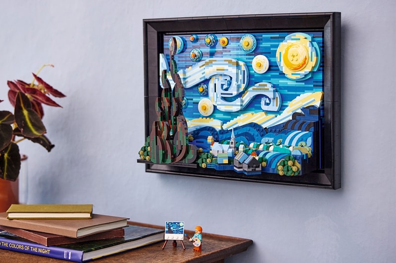 Lego ideas starry night set piece vincent van gogh painting block truman cheng museum of modern art design store new york release info date price