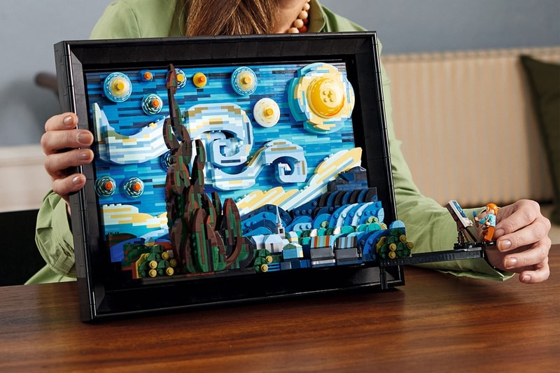 Lego ideas starry night set piece vincent van gogh painting block truman cheng museum of modern art design store new york release info date price
