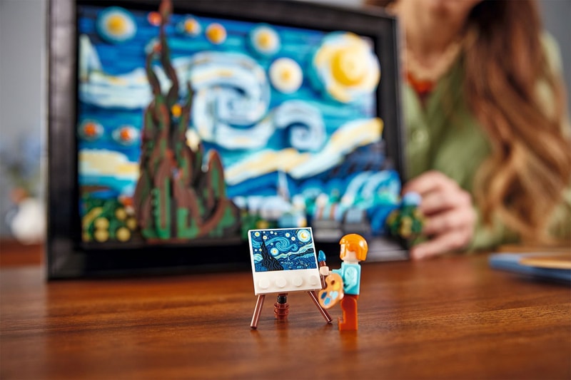 Lego ideas starry night set piece vincent van gogh painting block truman cheng museum of modern art design store new york release info date price