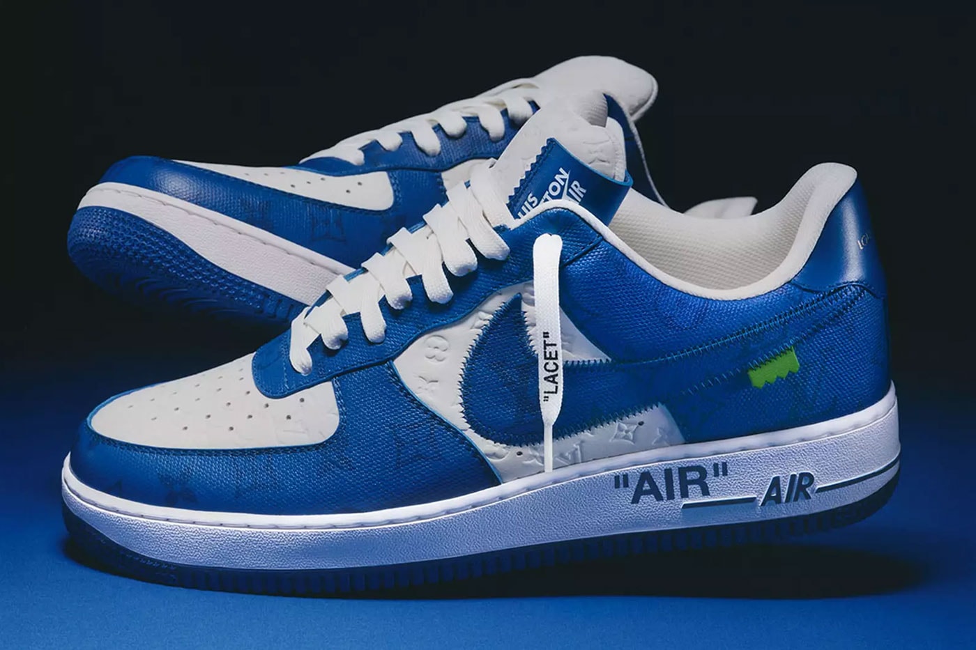 Louis Vuitton Opens an Exhibit for Virgil Abloh's Nike Air Force 1 Collaboration nike af1 new york city nyc