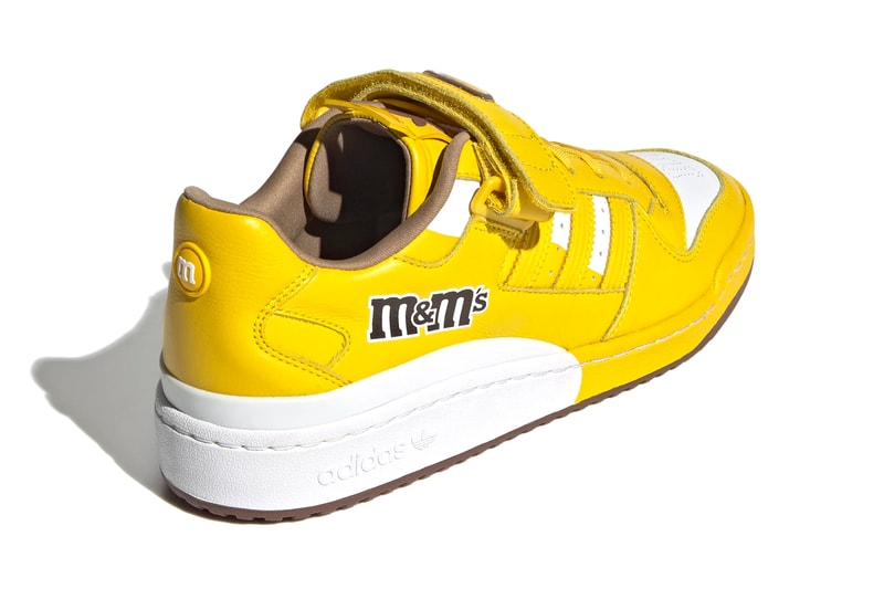 M&M's adidas Originals Forum Low 84 Three New Colorways cloud white yellow green black white chocolate dark brown cardboard gy6313 gy6314 gy6315 release info date price
