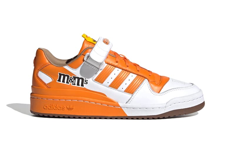 M&M's adidas Originals Forum Low 84 Three New Colorways cloud white yellow green black white chocolate dark brown cardboard gy6313 gy6314 gy6315 release info date price